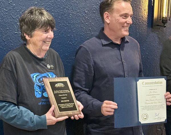Jon receiving Albany's 2026 Citizen of the Year award